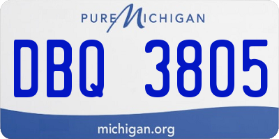 MI license plate DBQ3805