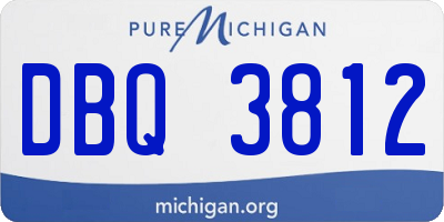MI license plate DBQ3812