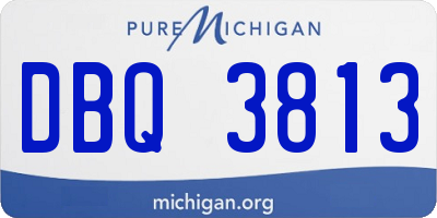 MI license plate DBQ3813