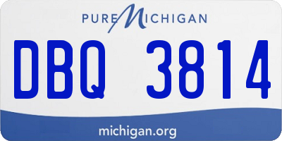 MI license plate DBQ3814