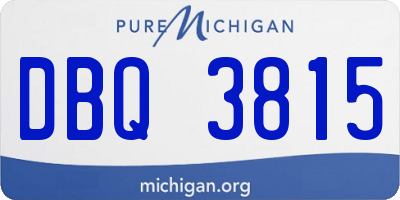 MI license plate DBQ3815