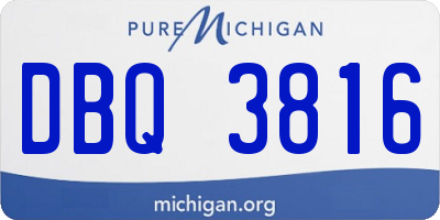 MI license plate DBQ3816