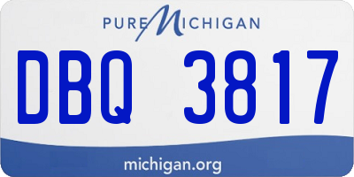 MI license plate DBQ3817