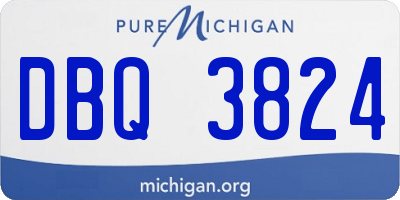 MI license plate DBQ3824
