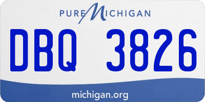 MI license plate DBQ3826