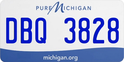 MI license plate DBQ3828