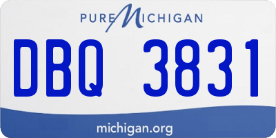 MI license plate DBQ3831