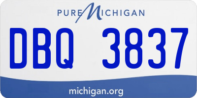 MI license plate DBQ3837