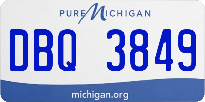 MI license plate DBQ3849