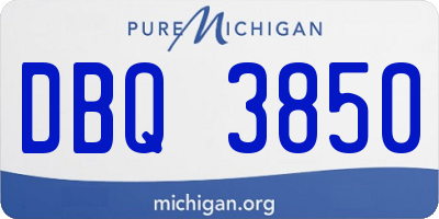 MI license plate DBQ3850