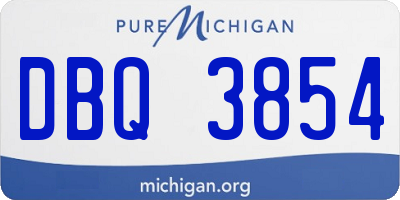 MI license plate DBQ3854