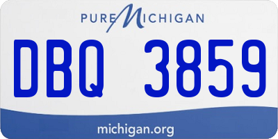 MI license plate DBQ3859