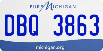 MI license plate DBQ3863