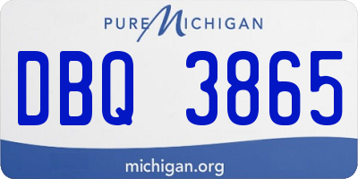 MI license plate DBQ3865