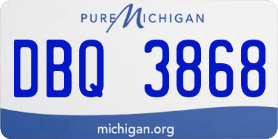 MI license plate DBQ3868