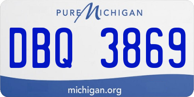 MI license plate DBQ3869