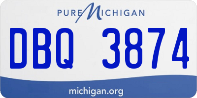 MI license plate DBQ3874