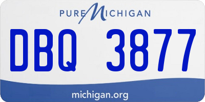 MI license plate DBQ3877