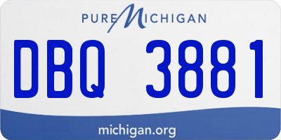 MI license plate DBQ3881