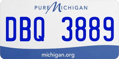 MI license plate DBQ3889
