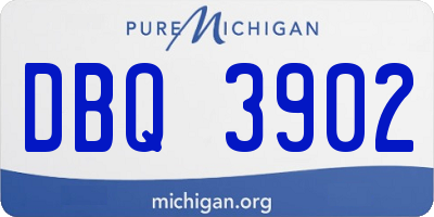 MI license plate DBQ3902