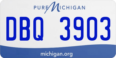 MI license plate DBQ3903