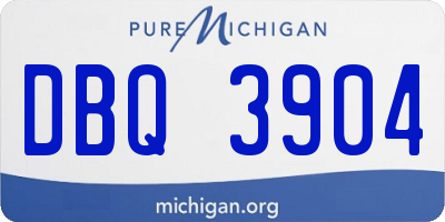 MI license plate DBQ3904