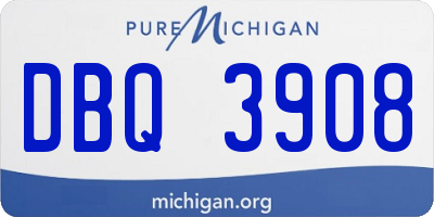 MI license plate DBQ3908