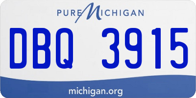 MI license plate DBQ3915