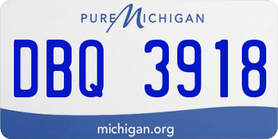 MI license plate DBQ3918