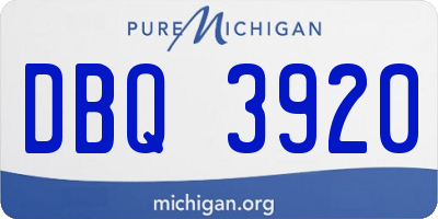 MI license plate DBQ3920