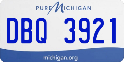 MI license plate DBQ3921