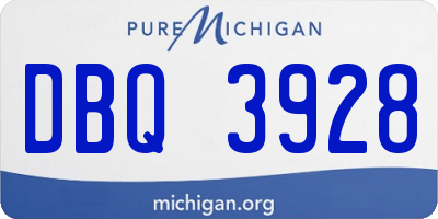 MI license plate DBQ3928