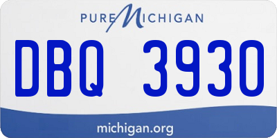 MI license plate DBQ3930