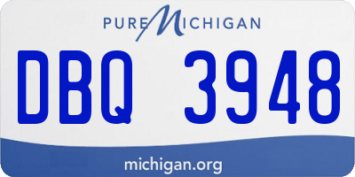 MI license plate DBQ3948
