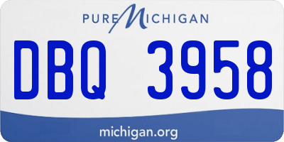 MI license plate DBQ3958