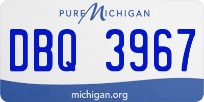 MI license plate DBQ3967