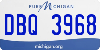 MI license plate DBQ3968