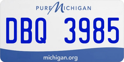 MI license plate DBQ3985
