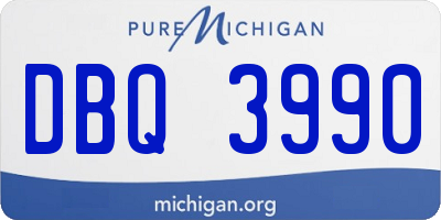 MI license plate DBQ3990
