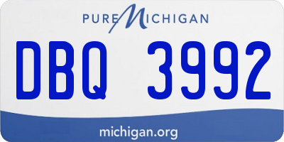 MI license plate DBQ3992