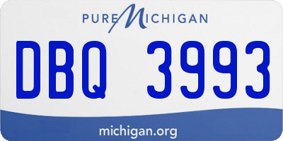 MI license plate DBQ3993