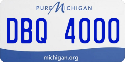 MI license plate DBQ4000