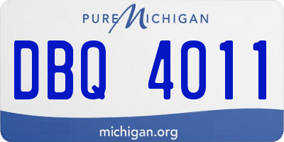 MI license plate DBQ4011