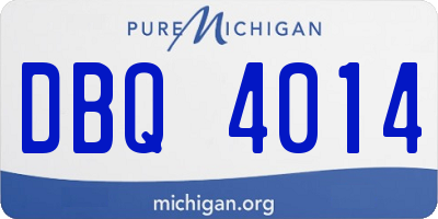 MI license plate DBQ4014