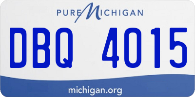 MI license plate DBQ4015