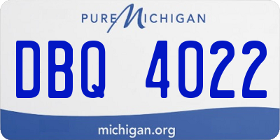 MI license plate DBQ4022