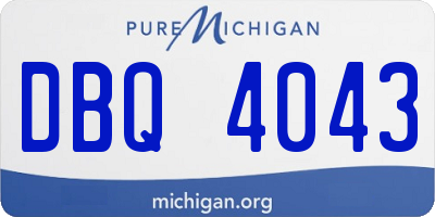 MI license plate DBQ4043