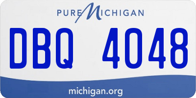 MI license plate DBQ4048