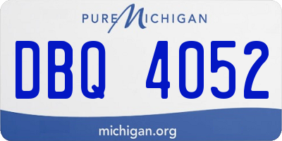 MI license plate DBQ4052
